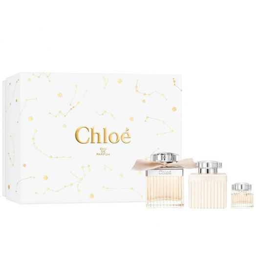Chloe Set 75ml eau de parfum spray + 100ml Bodylotion + 5ml eau de parfum Miniatuur