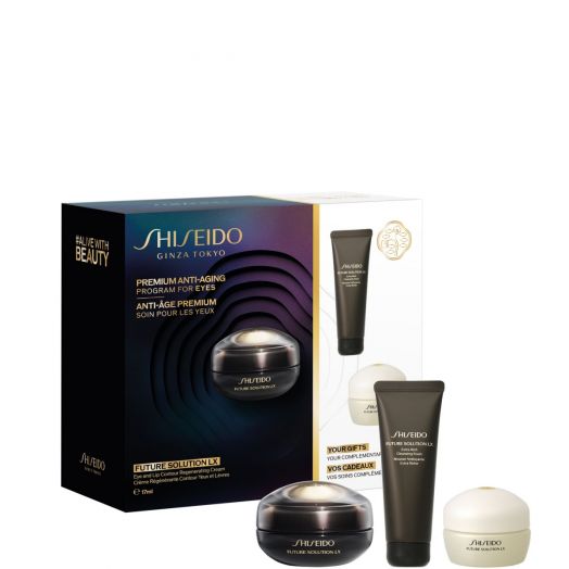 Shiseido Future Solution LX For Eyes Set Eye & Lip contour cream 17ml + Cleansing Foam 50ml + Total Protective Cream 15ml
