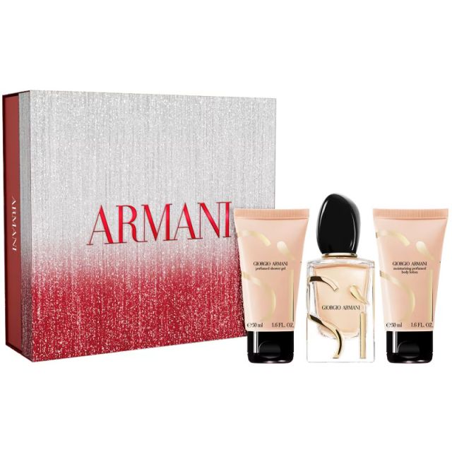 Giorgio Armani Si Giftset 50ml eau de parfum met bodylotion en showergel