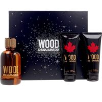 Dsquared² Wood pour Homme Set 100ml Eau de Toilette Spray + 100ml Showergel + 100ml Aftershave Balsem